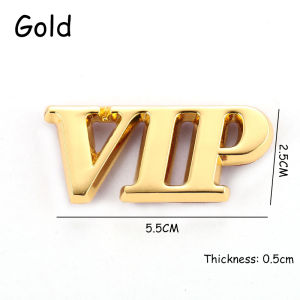 【READY STOCK】Car VIP Word Mark Sticker/Modified Metal Tail Label Logo/Side Seam Decor Sticker/Scratch Hidden Car Logo