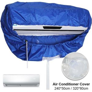 Waterproof Professional Air Conditioner Cleaning Cover with Drain Outlet Waterproof Dust Clean Protector Bag Cover