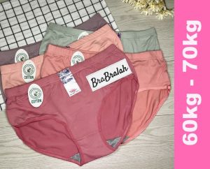 [ BRABRALAH ] (4 HELAI RM 11.9) Ladies panties lady underwear 60kg-70kg  #9227