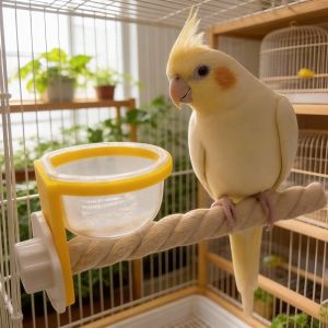 OUTOPEN Chống mài mòn Bình cho chim ăn Không trượt Tương tác Cây đậu gỗ cho vẹt Thanh mài móng vuốt Mài móng chân Cột đứng cho vẹt Dành cho lồng