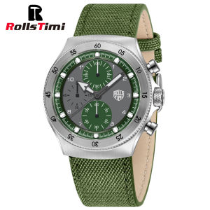 ROLLS TIMI 2026 Japan VD55 Men Watch Stainless Steel New 41MM Luminous Sapphire Glass Waterproof Quartz Watch For Men RT7932