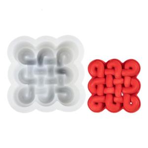Chinese Knot Shape Silicone Molds Fondant Chocolate Molds Holiday Baking Decorating Tool Making Mousses Cake Molds