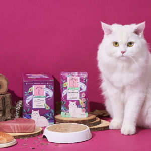 Cat Wet Food Ron Ron Halal Tuna Salmon & Avocado Flavor (75 g) (Sachet) Pack of 12