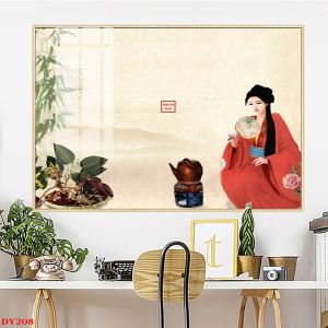 Tranh dưỡng sinh đông y spa tranh tráng gương 5D cao cấp giá rẻ vô địch tặng đinh móc treo