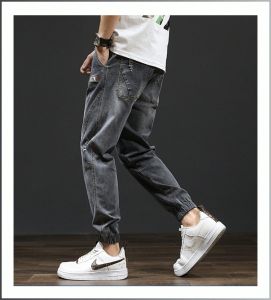 กางเกง ระบายอากาศได้ กระเป๋าหลังแสดงถึงความทนทานต่อการสึกหรอ กางเกงฮาเร็มผู้ชาย ไม่สนใจรูปร่างของคุณ