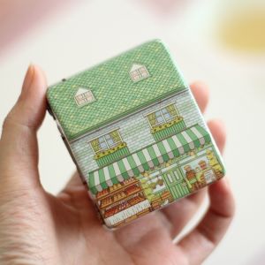 OWINGSHOP89OP5 House-Shaped Storage Box Metal Vintage Candy Tin Box Creative Mini Gift Box Wedding