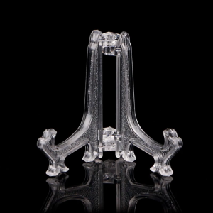 Mini Plastic Display Stand Transparent Mini Collection Rack for Challenge Medals Casino Easel Holder