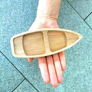 LIEYH Trang trí cổ điển Mô hình thuyền gỗ Thuyền mini Cảnh quan đại dương Đồ trang trí mô hình thuyền Tàu mini Mô hình thu nhỏ Trang trí thuyền câu cá Đồ trang trí bàn làm việc