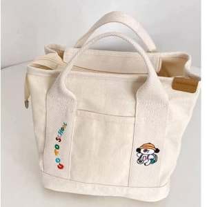 Túi xách bỉm sữa cho bé vải canvas túi mẹ và bé đa năng thời trang đeo vai