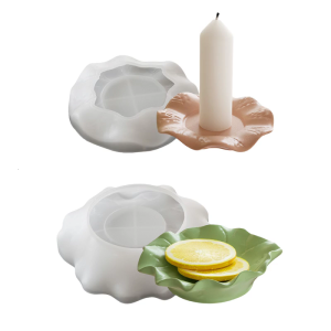 Silicone Crafting Mold Jewelry Trays Moulds Featuring Leaf Shape Decorative Tray Molds Silicone Texture for Creativity