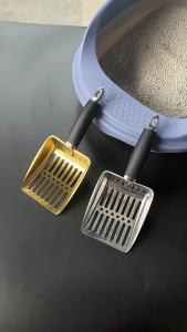 Cat Litter Tray Stainless Steel Material Thickened Design Metal cat litter scoop thickened stainless steel cat scoop bentonite litter cat poop tool pet cleaning large litter box