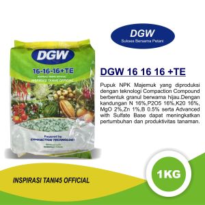 Npk Dgw 16 16 16 - 1kg/Pupuk Npk DGW 16 16 16 + TE Pupuk Penyubur Tanaman Kemasan 1 kg Npk Dgw