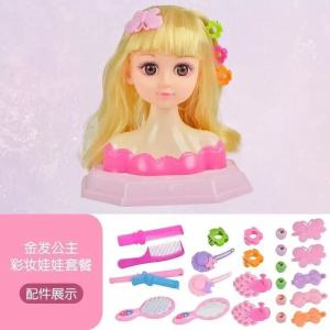 Pretend Play Hairstyling Doll with Curler Hair Accessories Girl Doll Makeover Doll Toy