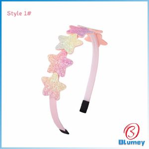 Blumey ที่คาดผมเด็ก น่ารัก มีกลิตเตอร์ สีสันสดใสหัวใจ Hair band