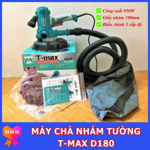 Máy chà tường làm sơn bả T-MAX DS180-B (950W) - Công nghệ Nhật Bản - Chuyên dụng cho thợ sơn tường - Đầy đủ phụ kiện - Bảo hành 6 tháng