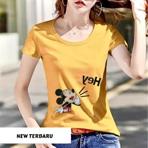 Baju Kaos Wanita Dewasa  Miky Hey Baju Trendy Kaos Oblong Wanita Baju Distro Cewek Kaos Wanita Viral Baju Kaos Tumblr Kaos Cewek Others Koas Wanita Bahan adem dan tebal Koas Wanita Lengan Pendek Terbaru Koas Cewek Lengan Pendek Terba