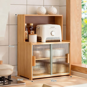 Rak Dapur Minimalis Kayu Tahan Debu  Lemari Dapur Lemari Piring Minimalis Oven Bumbu