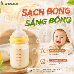 Nước Rửa Bình Sữa Leafresh 750ml Sinh Học – Than Tre Hoạt Tính Làm Sạch Cặn Sữa Và Khử Mùi