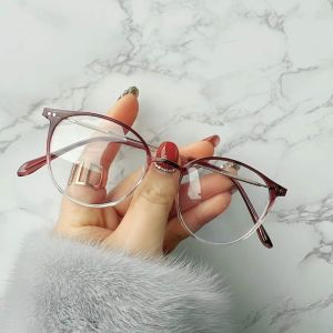 Kính mắt Gọng Tròn Thời Trang Hàn Quốc Nam Nữ Kính Gọng Kim Loại Chống Ánh Sáng Xanh 2CS