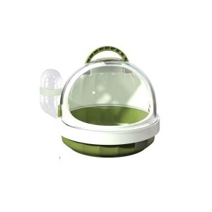 CARING PETS Portable Small Animal Carrier Cage Water Bottle Safe Door Lock Small Pet Carrier Easy To Carry Handle Hamster Outgoing Bag Travel