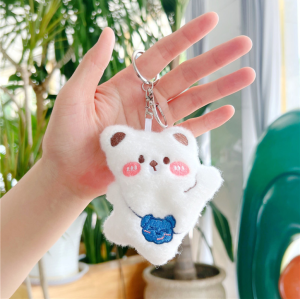 Gấu bông mini treo móc khóa xe làm quà tặng xinh dễ thương giá rẻ hình heo thỏ khỉ cute