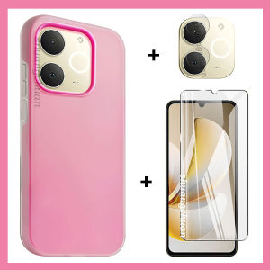 For Realme Note 70 phone case Realme note 70T Screen Tempered glass Protective film+ Lens Film 3IN1 Dopamine 2-in-1 Double-layer protection Phone case Jelly case