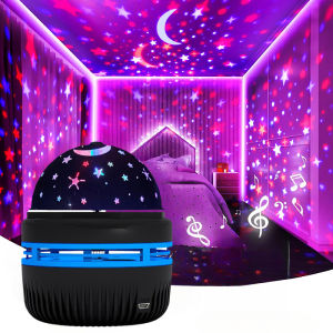 Star Night Light USB Christmas Projector Strobe Music Light For Children Bedroom Lamp Decoration