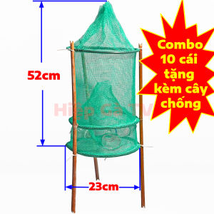 Combo 10 Lợp Tép Cải Tiến Lưới Xanh Kèm Cây