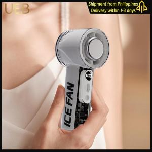 【UEB】Rechargeable Handheld Fan with 3000mAh Power LED Indicator 100 Speed Levels Small Portable Fan for Travel and Home