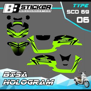 Decal Scoopy BISA HOLOGRAM Full Body Full Block Dekal New Fi 2017 2018 2019 Scd 69