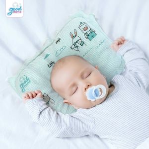 Gối lõm sơ sinh 20x30cm chính hãng Goodmama gối mềm mịn êm ái nâng đỡ cổ cho bé ngủ ngon