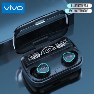 ♥100% sản phẩm gốc + Miễn phí vận chuyển♥Vivo M10 Tai nghe bluetooth Handfree LED dispay Tai nghe bluetooth hifi nhạc âm thanh nổi tai nghe gắn tai không dây Tai nghe chơi game không thấm nước