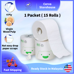 4D Emboss Soft Facial Bathroom Toilet Tissue Paper 4 Ply Virgin Wood Pulp / Kertas Tisu Tandas / 厕所卫生纸 🔥 READY STOCK IN MALAYSIA 🔥