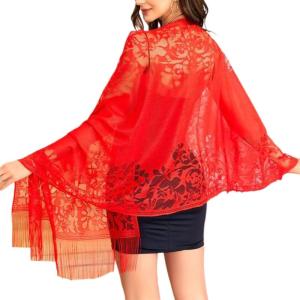 Multifunctional Shawl Wrap for Women Long Tassels Scarf for Weddings Evening Parties Cool Weather Fashion Accessory