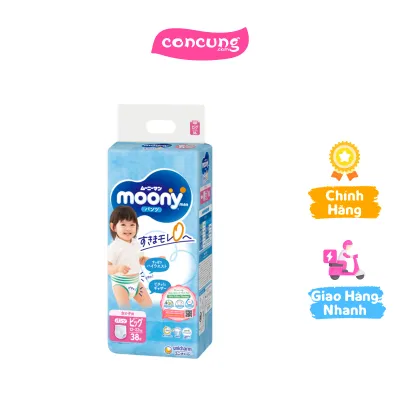 Tã quần Moony (XL - bé gái 38 miếng) (XL)