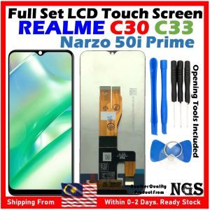 ORI NGS Brand Full Set LCD Touch Screen Compatible For REALME C30 / REALME C30s / REALME C31 / REALME C33 / REALME C35 Narzo 50a Prime / Narzo 50i Prime