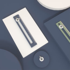 BKF Creative Colourful 2-In-1 Multifunctional Circle Ruler Scale 15cm Portable Compass Ruler School Office Use Stationery