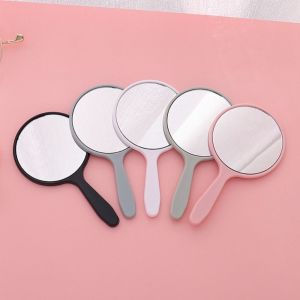 GAVINMK DIY Makeup Mirror Handheld Small Portable Mirror Creative Anti-fall Round Handheld Mirror Women