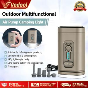 Multi-Functional Electric Air Pump 1200mAh 100LM Brightness 4000Pa for Air Boat and Swimming Ring Perfect for Outdoor Adventures