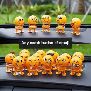 Car Toys Emoji Spring Doll Funny Shaking Head Auto Interior CAR Toy Accessories Interior Cute Spring Toy