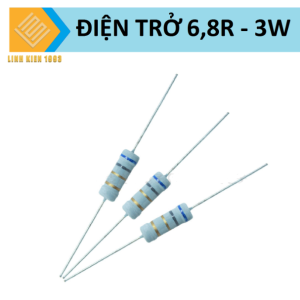 [ 5 CON ]  Điện trở 6R8  68R  6.8ohm - 3W chân cắm 4 vòng màu