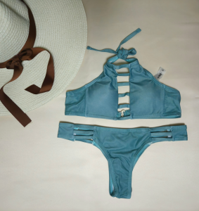 SHE-IN PREMIUM QUALITY SWIMWEAR / GREEN / LOW WAIST BIKINI / SMALL