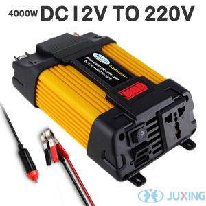 JUXING Biến tần nguồn ô tô 4000W / 6000W DC 12V đến AC 110V / 220V Cổng USB kép cho bộ sạc điện thoại nguồn điện khẩn cấp