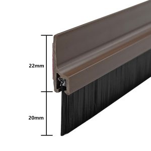 Upgraded Door Bottom Seal Brush Door Seal Dust Proof Anti-Insect Safe PVC Sealing Strip With BRUSH Brown Black Grey White
