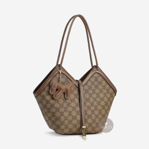 MOCO Fashion Tas Totebag Kuliah Wanita Import Elegan Keja Segitiga Hati Hadiah untuk Pacar 1610