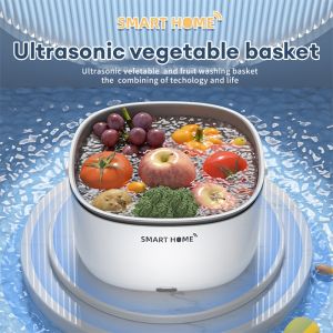 XIAOM1 6 Month Warranty Wireless Ultrasonic Fruit and Vegetable Washing Machine Portable Ultrasonic Washing Cleaner超声波清洗机自动洗菜机