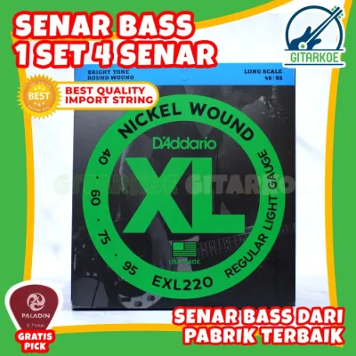 Senar Bass Elektrik DAddario 4 Senar Ukuran 40 - 95 EXL220
