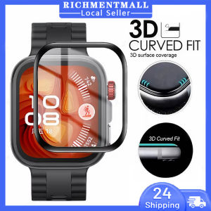 【🔥SG STOCK🔥】RICHMENTMALL 3D Curved Tempered Glass Screen Protector Film for Huawei Watch Fit 4 Pro Fit 4 HUAWEI Smartwatch Fit 4 Pro Film Ultra-HD Full Coverage Protective Film Accessories
