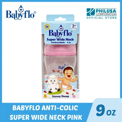 Babyflo Super Wide Neck 9oz PINK