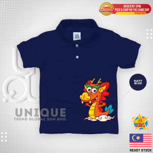 Chinese New Year Kids Polo Premium Cotton Boy/Girl Unique Os CNY1